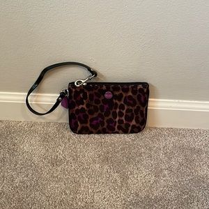 Coach Leopard Wristlet